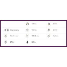 TLM-ALGU 160G-FO alumínium felni fekete elasztikus gumi ipari kerék 160 mm