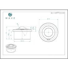 GG-KO-60 / Golyós görgő, krómozott ACÉL ház, süllyeszthető, peremes, krómozott acélgolyóval