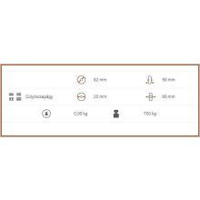 RG-82×90×20 PU poliuretán raklapemelő görgő – 700 kg teherbírás