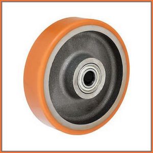   OVPU 200x50x50/20G (R) - alapkerék, poliuretán futófelület, öntöttvas felni, golyóscsapágy, 950 Kg