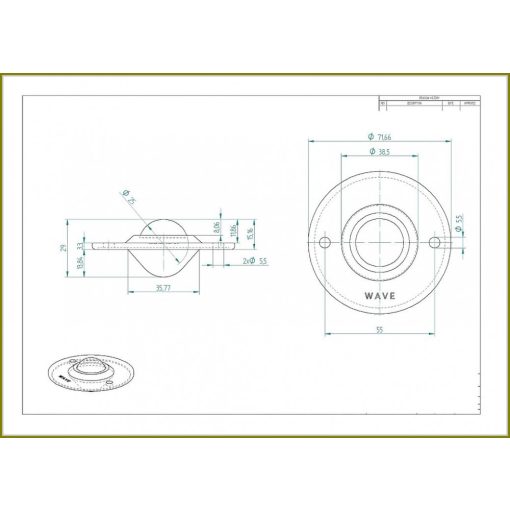 GG-KUB-25-B / peremes, süllyeszthető, rögzítő furatos golyósgörgő, préselt acéllemez házban, acél golyóval