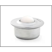 GG-KU30-P / golyós görgő, peremes, süllyeszthető, préselt acéllemez házban, MŰANYAG golyóval