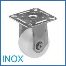 XBTL-NATS 50S-FI – Talpas INOX fix villa,műanyag kerék, siklócsapágy, 50 Kg