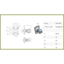 AFT M12- Állítható forgáspont talpas M12(I) szárnyas kapuhoz, nyíló kapuhoz