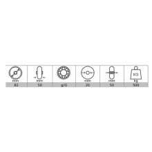 RG-82x50x20 PU - poliuretán raklapemelő görgő, 500 Kg - villagörgő