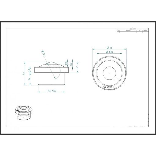GG-KO-12 / Golyós görgő, krómozott ACÉL ház, süllyeszthető, peremes, krómozott acélgolyóval