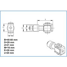 AFHX M16- állítható INOX forgáspont,hegeszthető, M16(I)