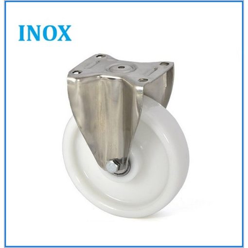 TLHX-POKS 160G-FI / INOX talpas fix villa, poliamidkerék,inox golyóscsapágy, 700 Kg