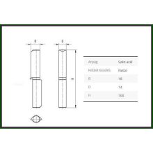 DPCS-100x14 mm – Hegeszthető diópánt, csepp alakú profil (I)