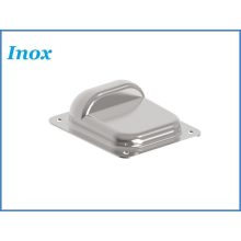 TKKÜX-N- INOX Kapu ütköző szárnyas kapuhoz 158x138x50 mm, lefúrható, nagy(I)