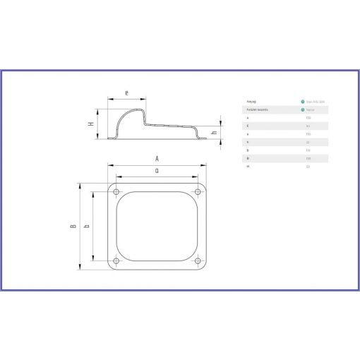 TKKÜX-N- INOX Kapu ütköző szárnyas kapuhoz 158x138x50 mm, lefúrható, nagy(I)