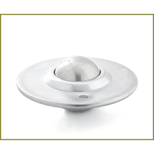 GG-KUB-22-B / golyós görgő, peremes, süllyeszthető, rögzítő furatos , préselt acéllemez házban, acél golyóval