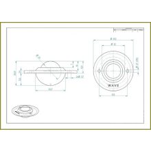 GG-KUB-22-B / golyós görgő, peremes, süllyeszthető, rögzítő furatos , préselt acéllemez házban, acél golyóval