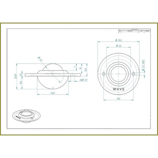 GG-KUB-22-B / golyós görgő, peremes, süllyeszthető, rögzítő furatos , préselt acéllemez házban, acél golyóval