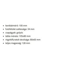 TLM-POKS 100 G-FE / talpas forgó-fékes villa, poliamid kerék, golyóscsapágy, 300 Kg