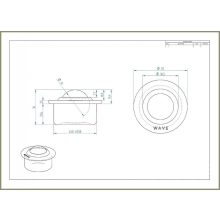 Golyós görgő, préselt acéllemez házban, acél golyóval GG-KU30 / peremes, süllyeszthető.