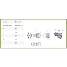 AFH M12-A- állítható forgáspont,hegeszthető, ellenanyával, M12(I)