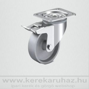   TLSH-CL 125S-FE / talpas forgó-fékes villa, szürke öntöttvas kerék, siklócsapágy,100 Kg