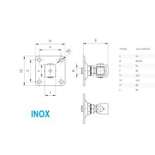 AFTX M20- INOX állítható talpas forgáspont kapuhoz  M20