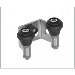   TKFVKG-60-2 görgős / fogadó konzol, tolókapu felsővezető megvezető-ütköző, gumis görgővel -b60