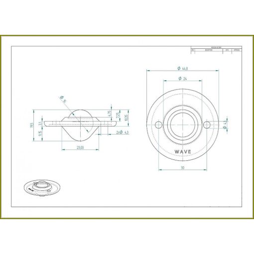 GG-KUB-16-B / peremes, süllyeszthető, rögzítő furatos golyósgörgő, préselt acéllemez házban, acél golyóval