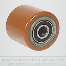 RG-70x80x20 PU - Poliuretán raklapemelő görgő,golyóscsapágy,500 Kg - villagörgő, béka görgő.