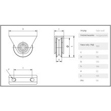 TKTA100Y- Tolókapu görgő, talpas "Y" profil 