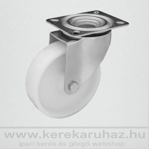   TLE-POB 150S -FO / talpas forgó villa, poliamid kerék, siklócsapágy, 300 Kg - ipari kerék