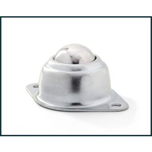   GG-KUA-30-A / Golyósgörgő, TALPAS, préselt acéllemez házban, rögzítő furattal, acélgolyóval