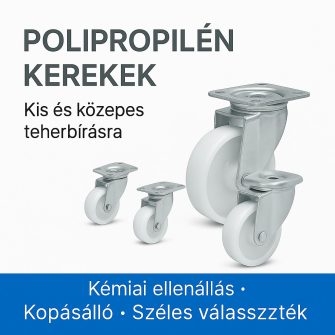 Polipropilén kerekek<br /> kis és közepes teherbírásra
